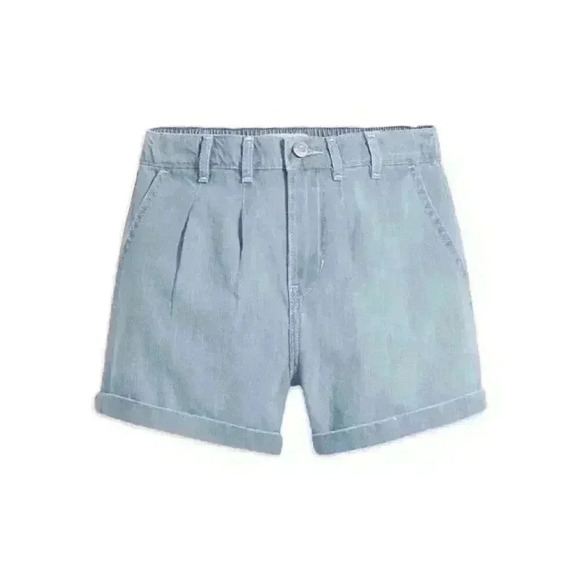 Signature by Levi Strauss Girl's Blue Aqua Explorer High Rise 3" Shorts Size 7 - Picture 1 of 10